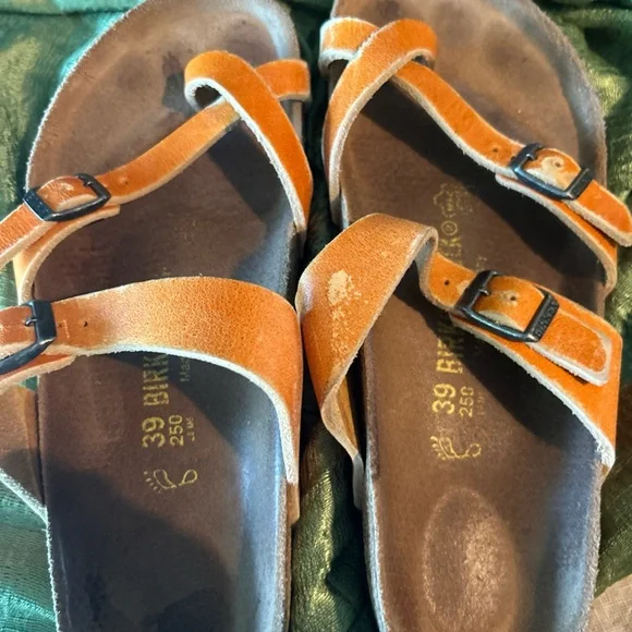 Birkenstock Women's Sandals in Orange Suede - Picture 1 of 12